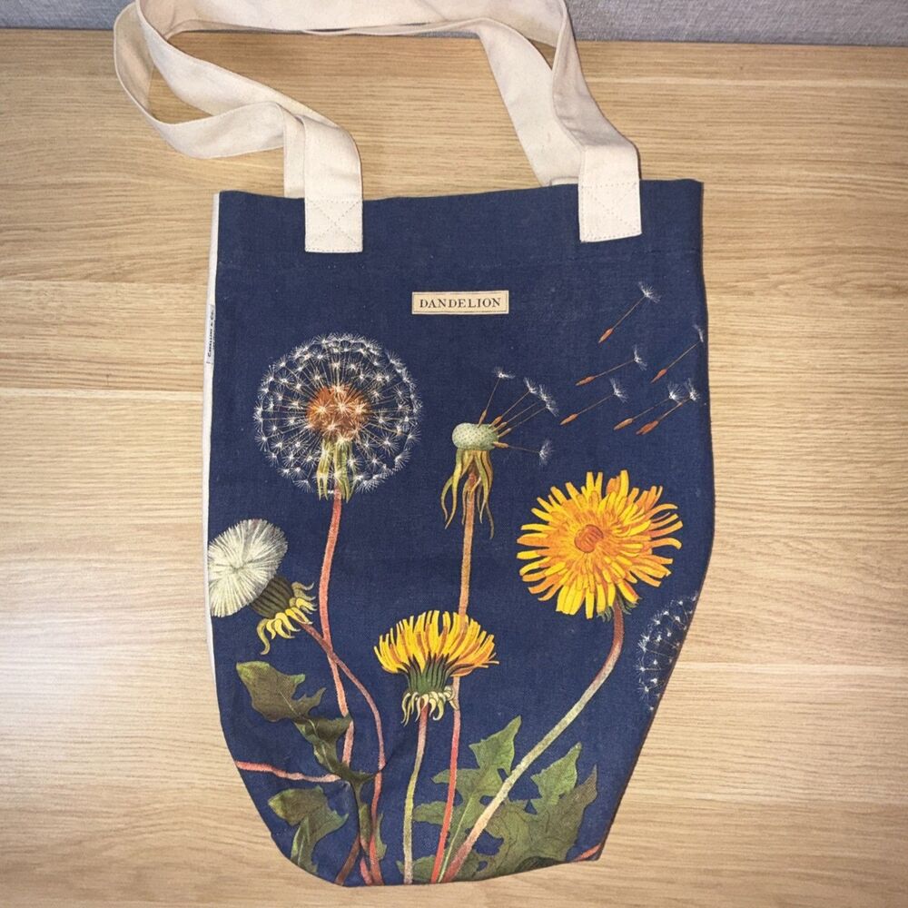 Cavallini & Co. Dandelion Vintage Style Canvas Shoulder Tote Bag